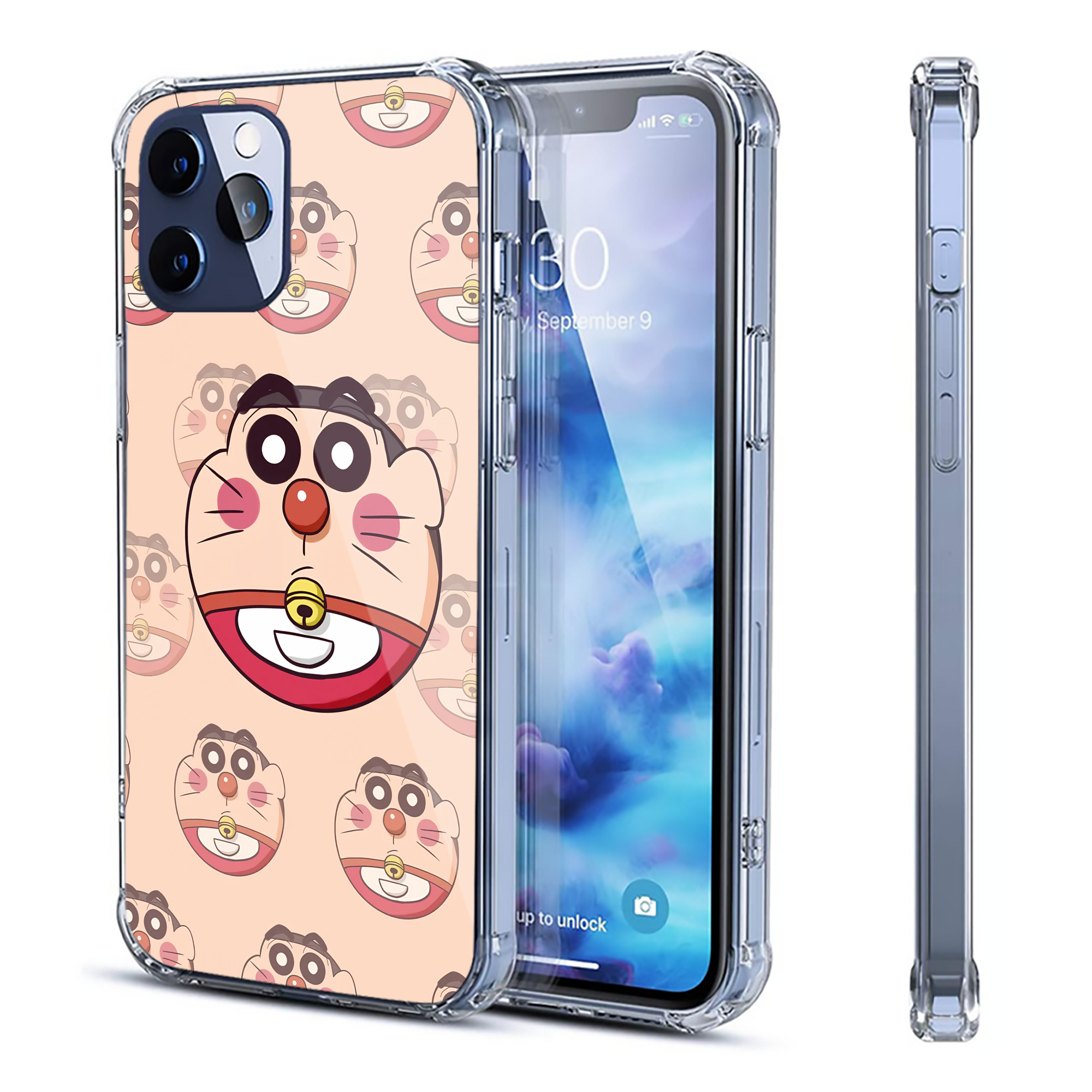（画像用） ドラえもん Doraemon 【iPhone 12シリーズ対応】透明スマホケース（クリアソフトケース）